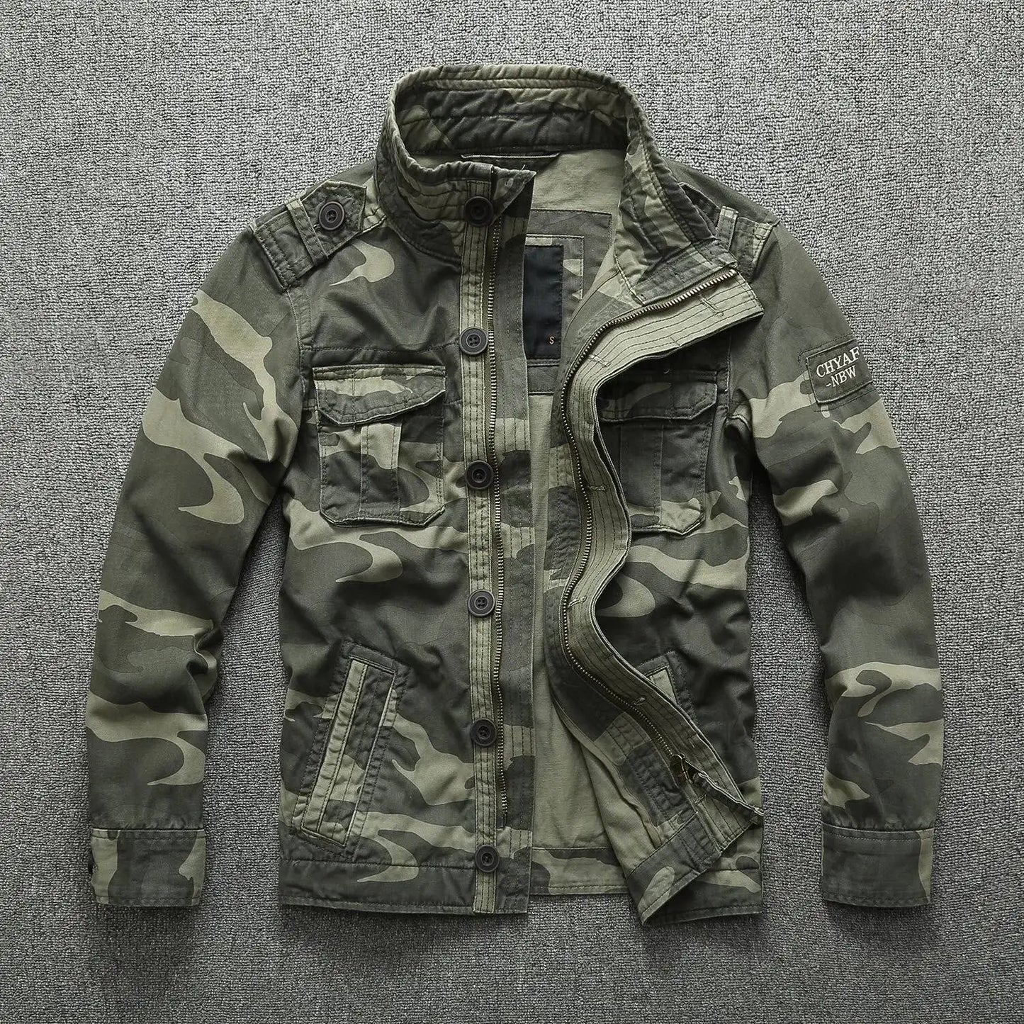Signature Tunica Green Denim Cargo Jacket