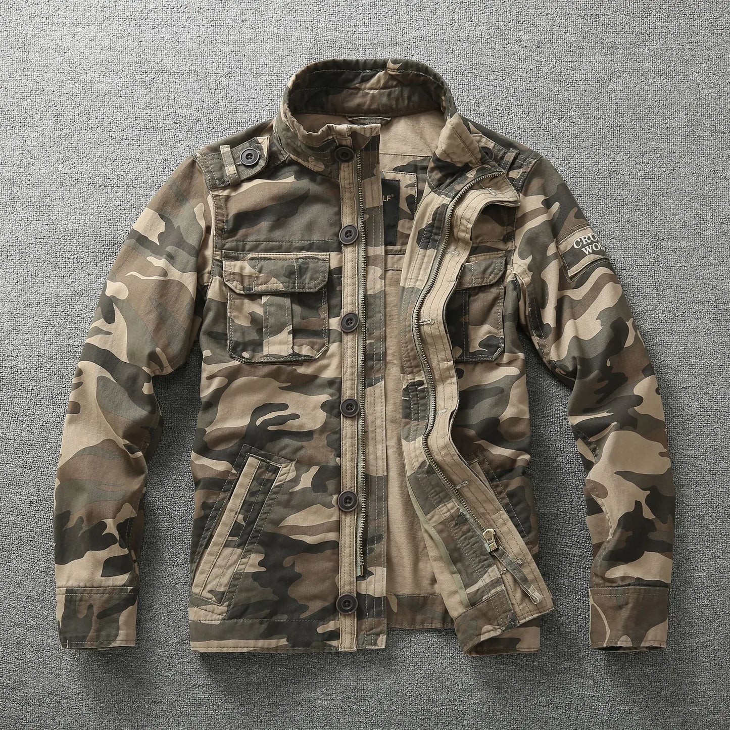 Signature Tunica Green Denim Cargo Jacket 2