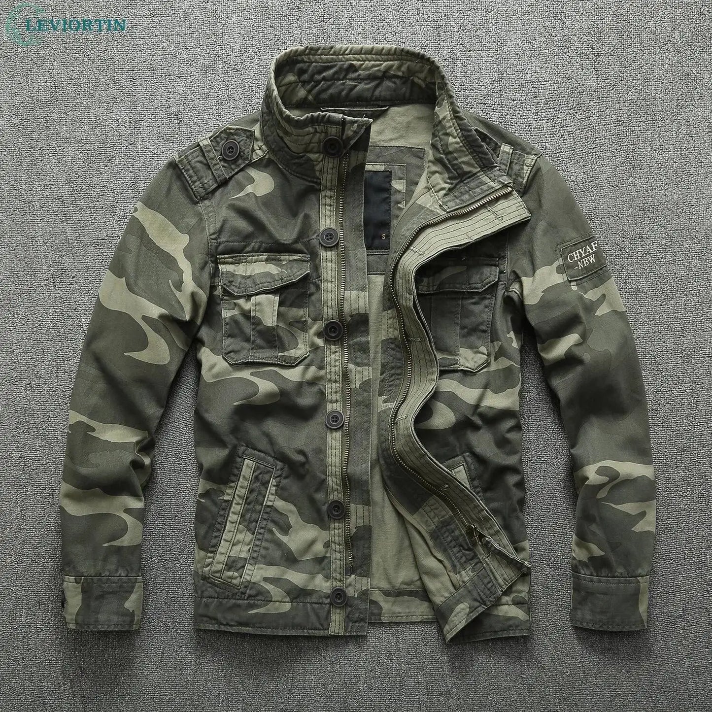 Signature Tunica Green Denim Cargo Jacket 4