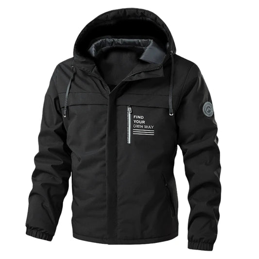 Signature Tunica Men's Lightweight Windbreaker Hooded Zip-Up Jacket for Hiking 1