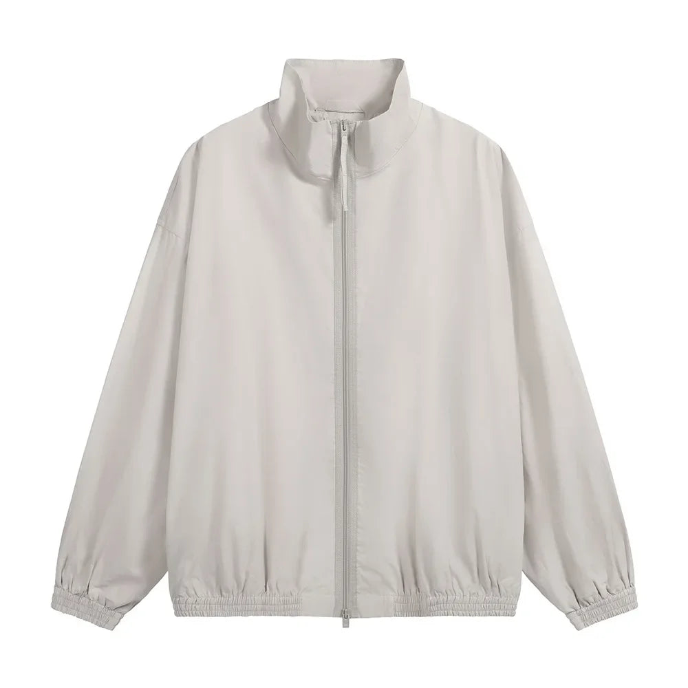 Signature Tunica Men's Loose Fit Streetwear Embroidery Stand Collar Coat Jacket 123