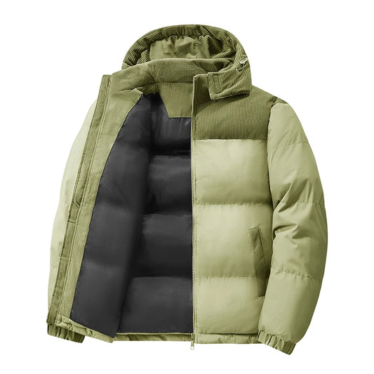 Signature Tunica Men's Oversize Puffer Thickened Warm Loose-Fit Winter Green Coat
