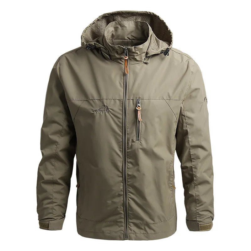 Signature Tunica Men's Thin Tactical Waterproof Hooded Field Grey Jacket