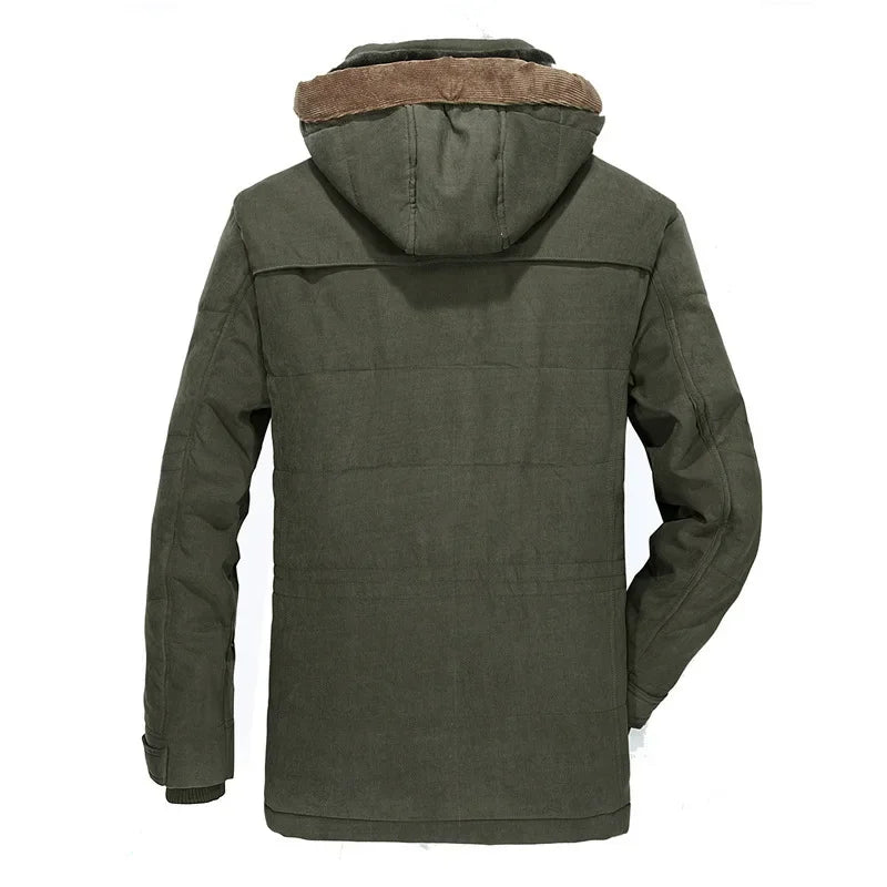 Signature Tunica Men's Winter Parka Thicken Warm Hooded Cargo Green Jacket