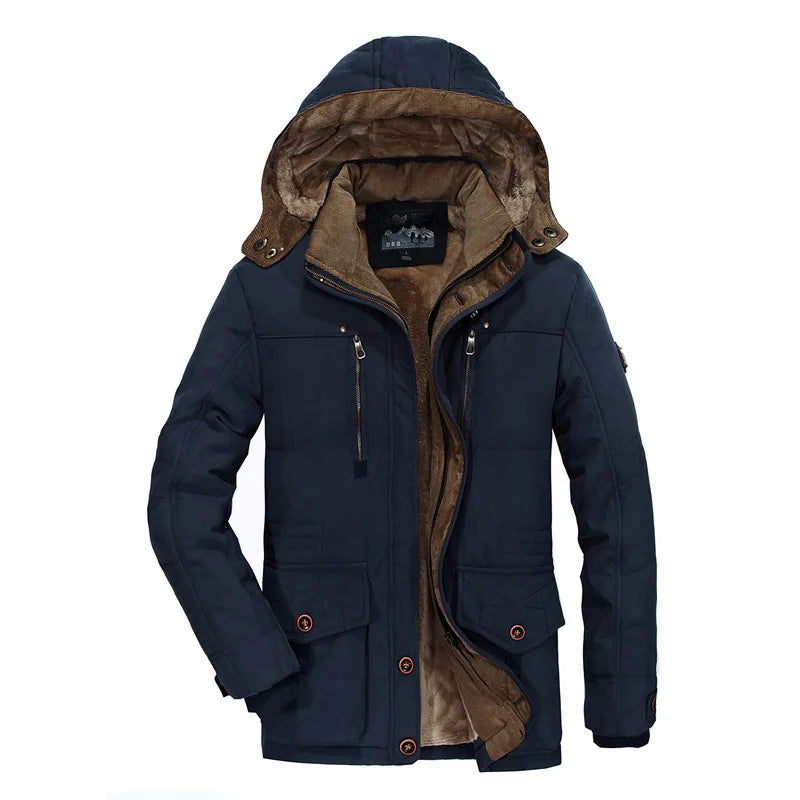 Signature Tunica Men's Winter Parka Thicken Warm Hooded Cargo b Jacket