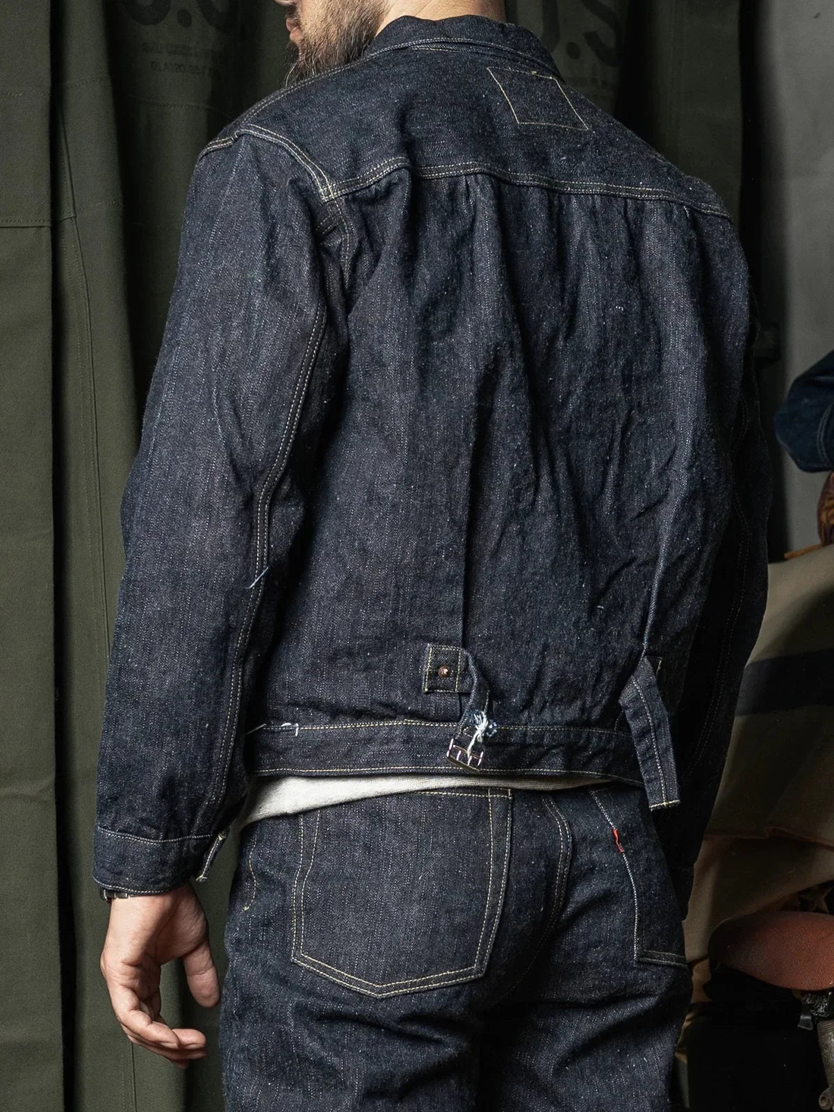 Signature Tunica Winter Men's Raw Selvedge Denim Jacket in Delhi trend