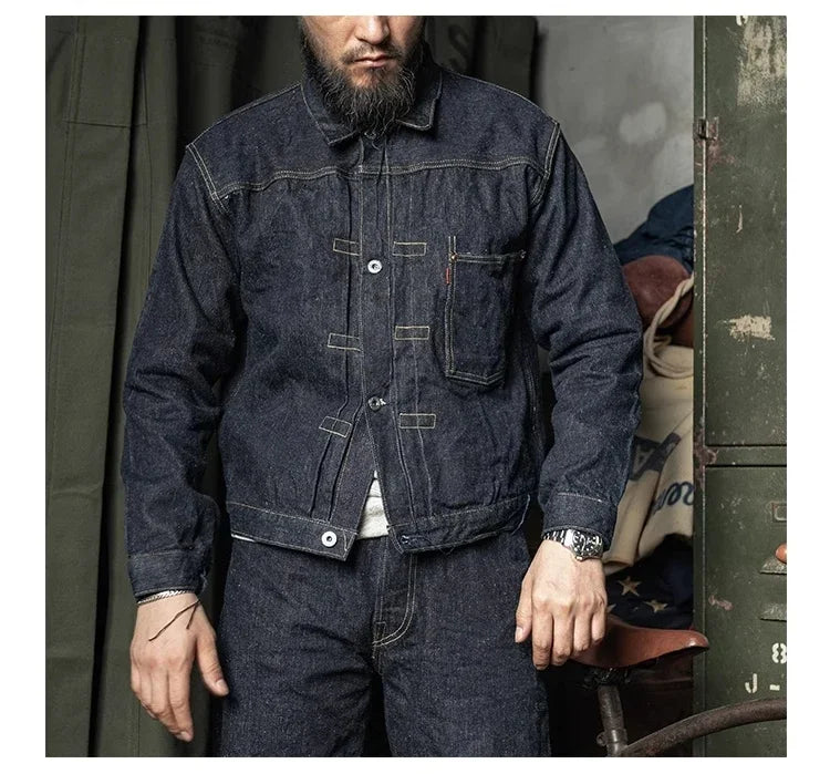 Signature Tunica Winter Men's Raw Selvedge Denim Jacket in Jaipur trendzz