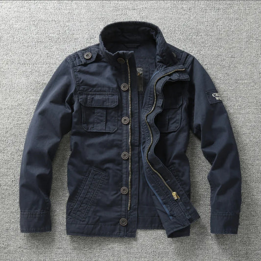 Signature Tunica Green Denim Cargo Jacket 1