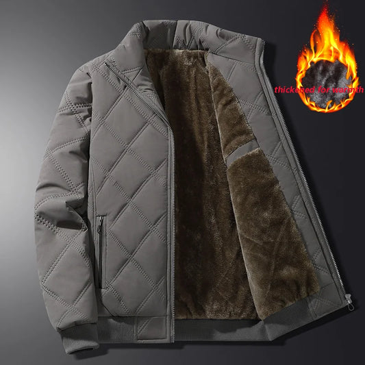 Signature Tunica Men's Thick Warm Parker Checkered Cotton Jacket